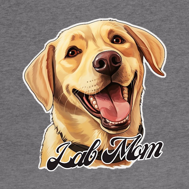 Yellow Lab Mom T-Shirt - Dog Lover Gift, Pet Parent Apparel by Baydream